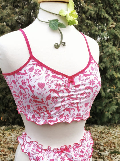 Bralette "Forêt Secrète" Rose