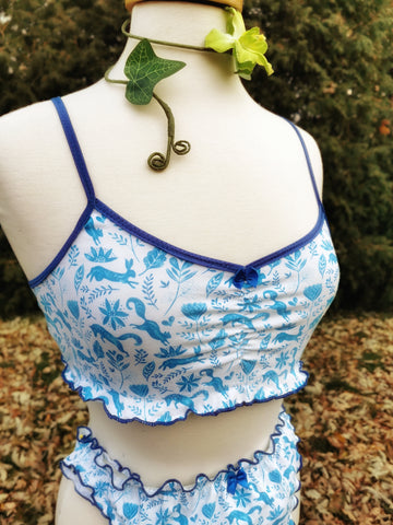 Bralette "Forêt Secrète" Bleu